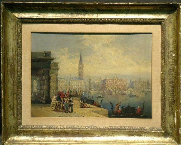 View Of Venice Oil Painting by Giovanni Grubacs