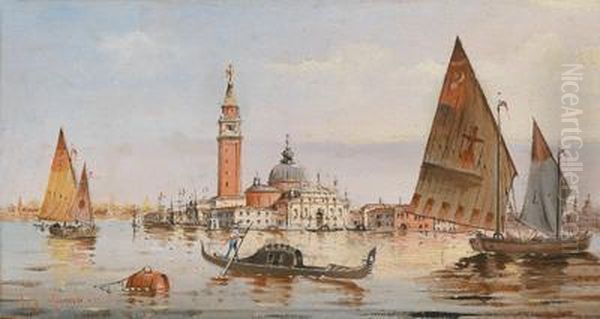 Lagune Von Venedig Oil Painting by Giovanni Grubacs