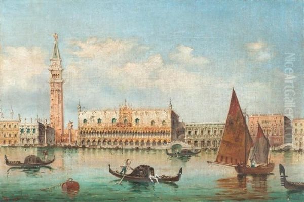 View Of Venice. Oil Painting by Giovanni Grubacs