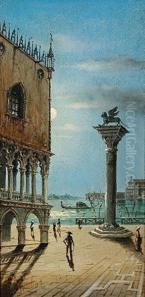 Venetian Scenes Oil Painting by Giovanni Grubacs