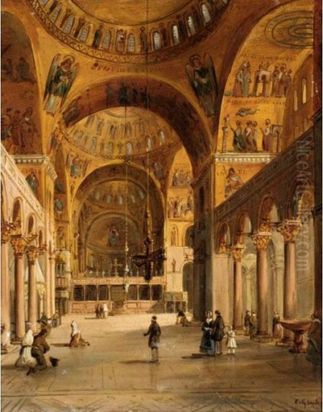 St Mark's Basilica Oil Painting by Giovanni Grubacs