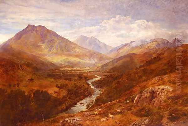 A Welsh Landscape Oil Painting by George Vicat Cole