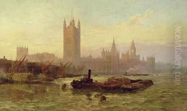 The Palace of Westminster, 1892 Oil Painting by George Vicat Cole