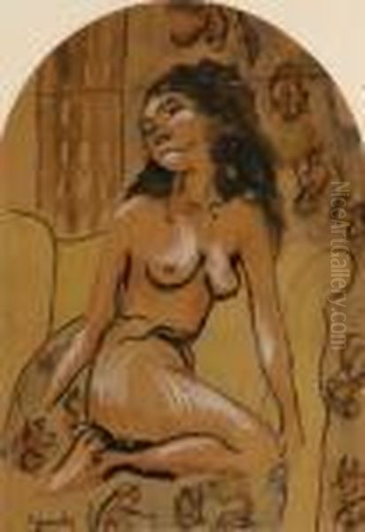 Seated Nude Oil Painting by Francis Gruber