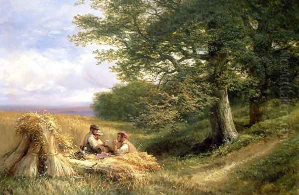 The Harvesters, 1881 Oil Painting by George Vicat Cole