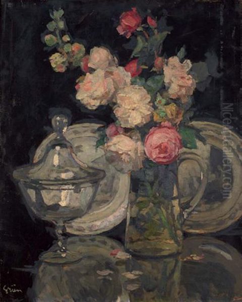 Vase Et Ceramique Oil Painting by Maurice Grun