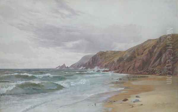 Dale, Pembrokeshire, July 1866 Oil Painting by George Vicat Cole