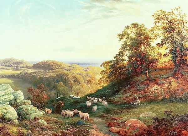 Watching the Flock Oil Painting by George Vicat Cole