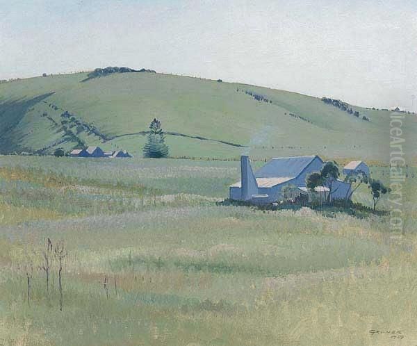 South Coast Farm Oil Painting by Elioth Gruner