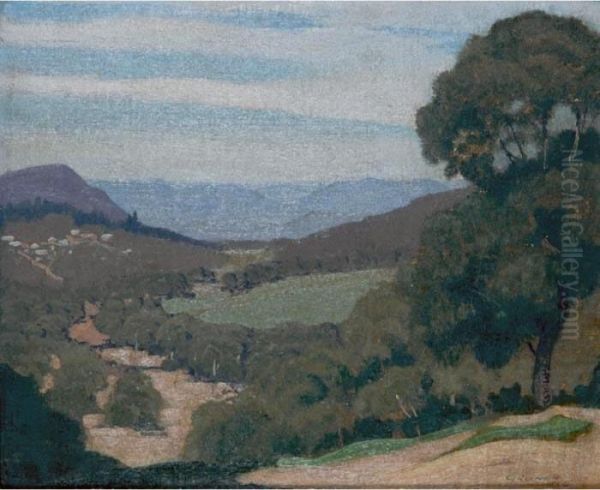 The Vale Oil Painting by Elioth Gruner