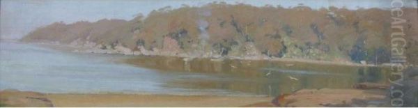 Taylor's Bay Oil Painting by Elioth Gruner