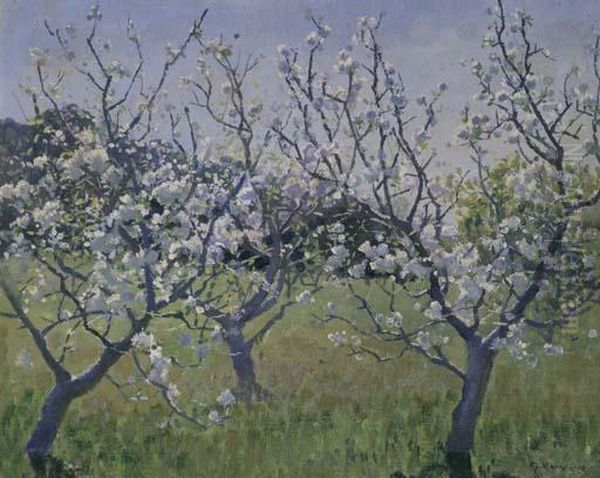 Spring In The Orchard Oil Painting by Elioth Gruner