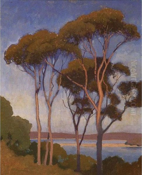 Port Hacking Oil Painting by Elioth Gruner