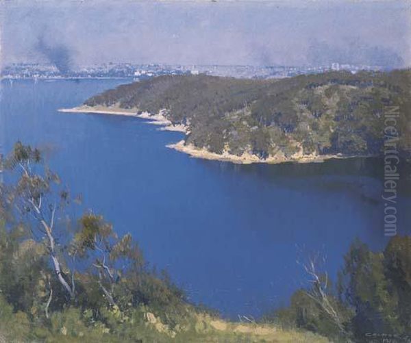 Sydney Harbour Oil Painting by Elioth Gruner