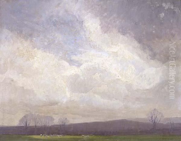 Moody Weather Oil Painting by Elioth Gruner