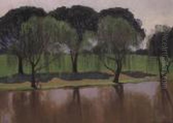 Parramatta Park Oil Painting by Elioth Gruner