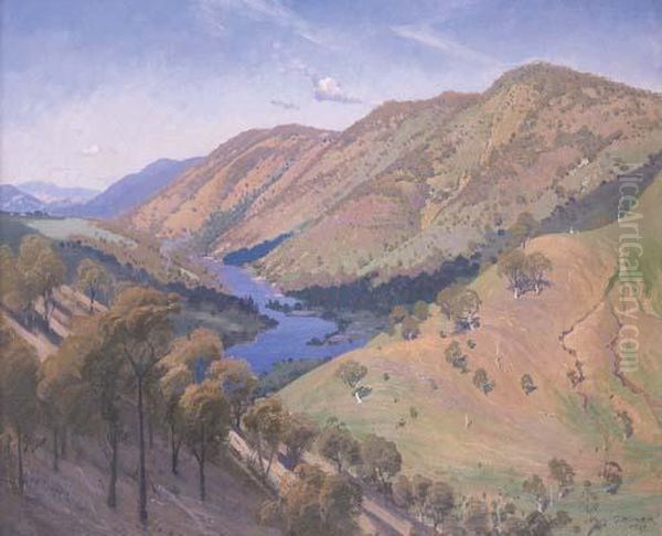 Cotter And Murrumbidgee Rivers Oil Painting by Elioth Gruner