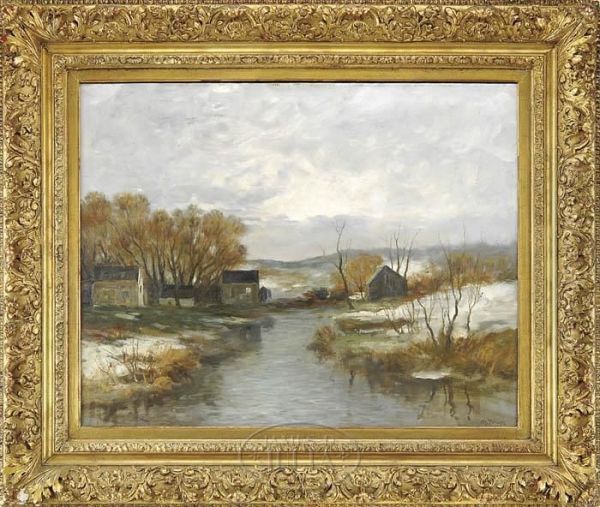 Bristol Valley Near Rochester, Ny Oil Painting by Charles Paul Gruppe