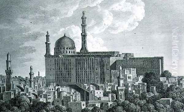 The Djami or Mosque Cathedral of Hasan in Cairo, engraved by Pierre Nicolas Ransonnette (1745-1810) plate 65 from Volume III of 'Voyage Pittoresque', 1799 Oil Painting by Louis Francois Cassas