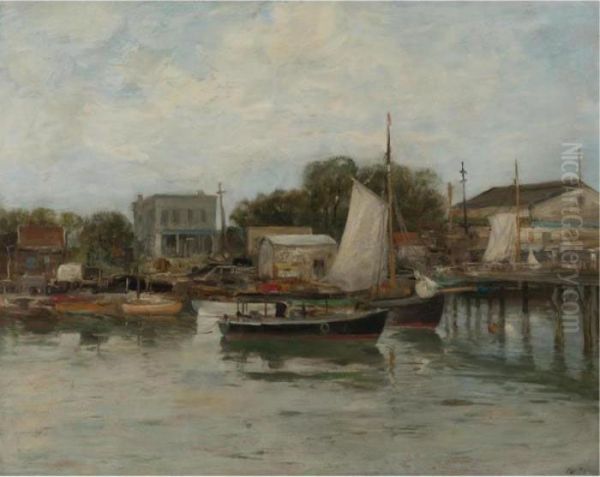 Sheepshead Bay Oil Painting by Charles Paul Gruppe