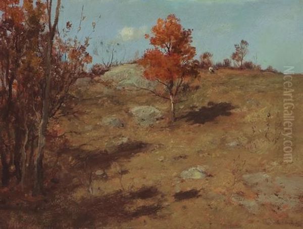 ''autumn, Hilltop At Lyme, Conn'' Oil Painting by Charles Paul Gruppe