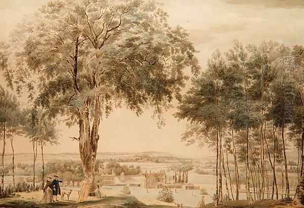 Purley Hall Berks 1756 Oil Painting by Francis Cotes