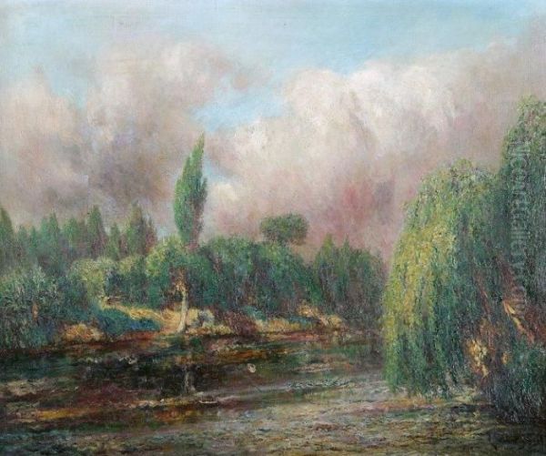 La Riviere Aux Saules Oil Painting by Laurent Gsell