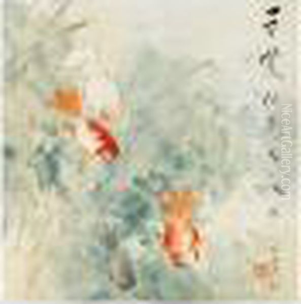 Goldfish Oil Painting by Xu Gu