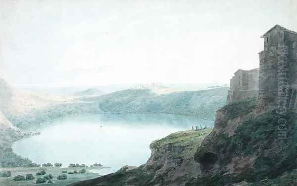 Lake Nemi, 1780 Oil Painting by John Robert Cozens