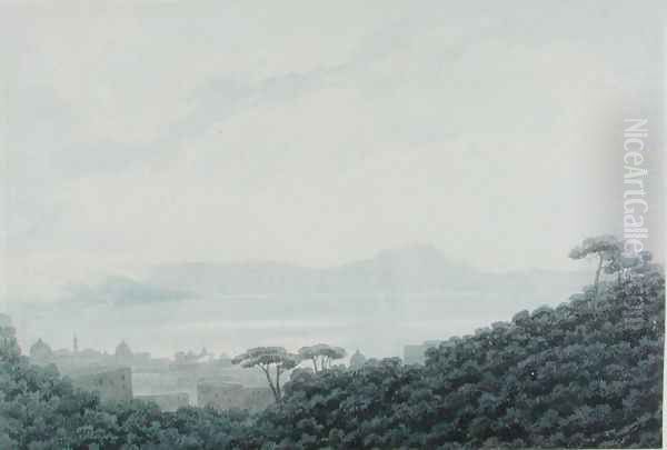 The Bay of Naples from Capodimonte, Italy, c.1790 Oil Painting by John Robert Cozens