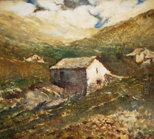 Studio Di Montagna Oil Painting by Giovanni Guarlotti