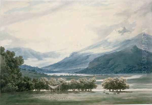 Bessanone, South Tyrol Oil Painting by John Robert Cozens