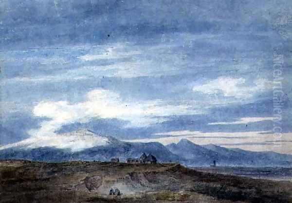 Shepherd's Hut on the Border of the Pontine Marshes, between Valetri and Terracina Oil Painting by John Robert Cozens