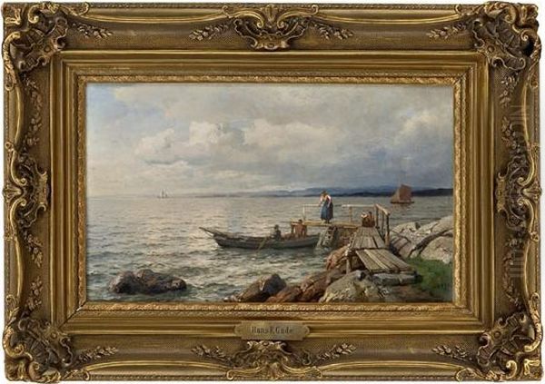 From Thechristianiafjord 1895 Oil Painting by Hans Fredrik Gude