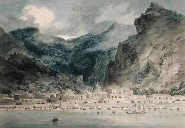 View of Cetera Oil Painting by John Robert Cozens