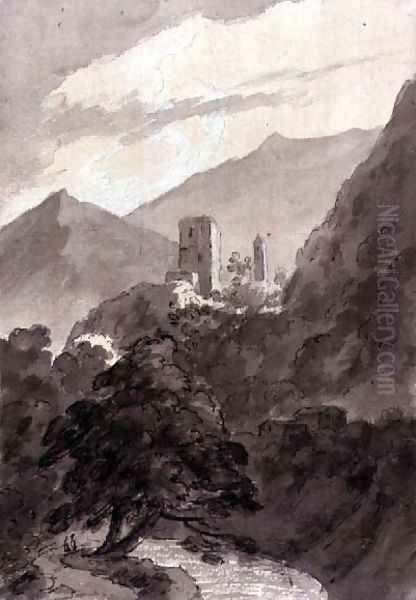 In the Grisons Oil Painting by John Robert Cozens