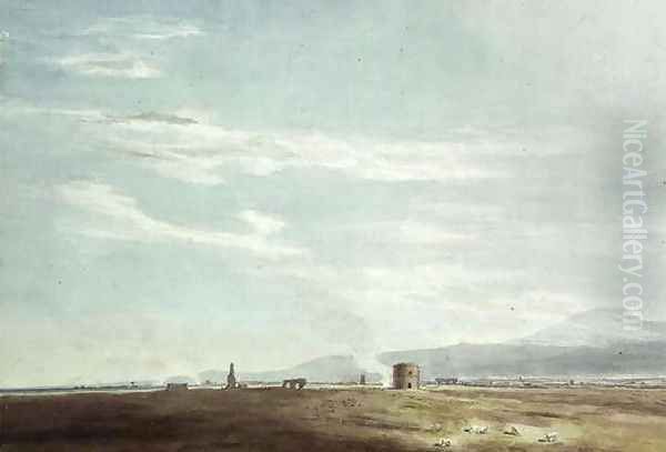 Landscape with Ruins Oil Painting by John Robert Cozens