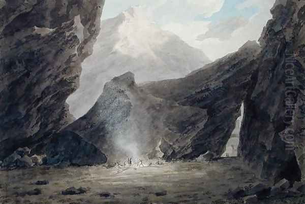 Near Chiavenna in the Grisons, c.1779 Oil Painting by John Robert Cozens