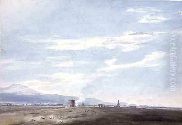 Sepulchral Remains in the Campagna near Rome, c.1783 Oil Painting by John Robert Cozens