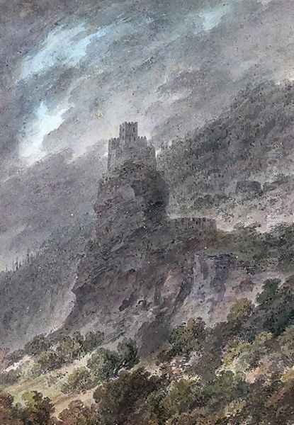 View of a Schloss between Bolzano and Trent Oil Painting by John Robert Cozens