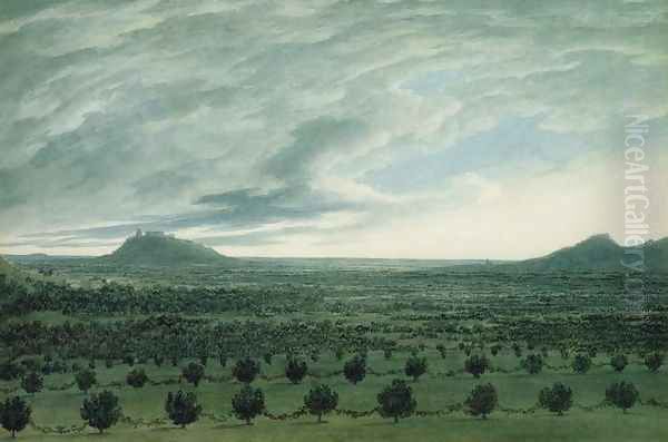 View from Mirabella, c.1782 Oil Painting by John Robert Cozens