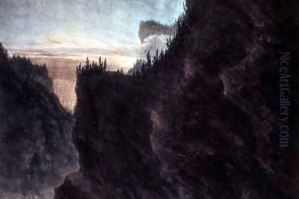 Entrance to the Valley of the Grande Chartreuse Oil Painting by John Robert Cozens