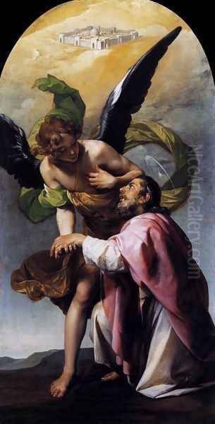 Saint John the Evangelist's Vision of Jerusalem 1636-37 Oil Painting by Alonso Cano