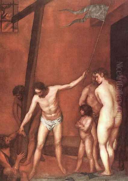 Descent into Limbo c. 1640 Oil Painting by Alonso Cano