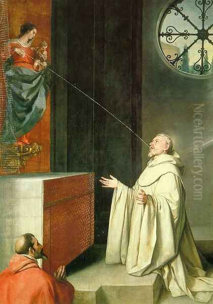 The Vision of St Bernard c. 1650 Oil Painting by Alonso Cano