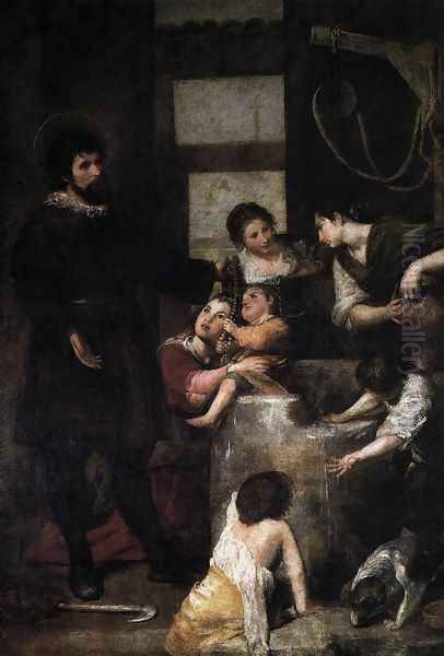 The Miracle at the Well 1646-48 Oil Painting by Alonso Cano