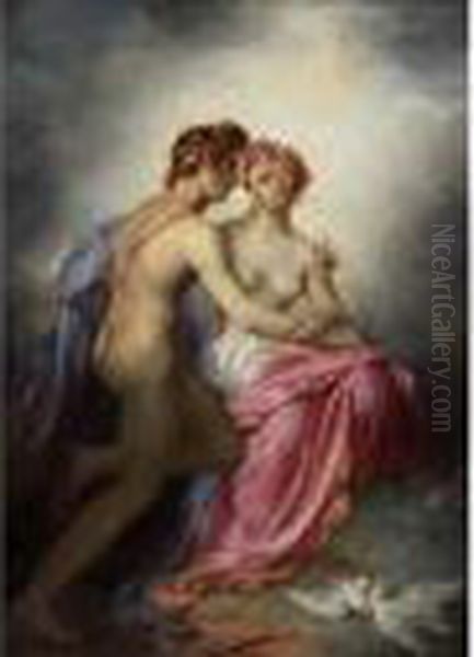 Venus Et Adonis. Oil Painting by Baron Pierre-Narcisse Guerin