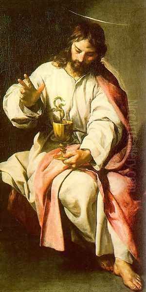 St. John the Evangelist with the Poisoned Cup 1636 Oil Painting by Alonso Cano