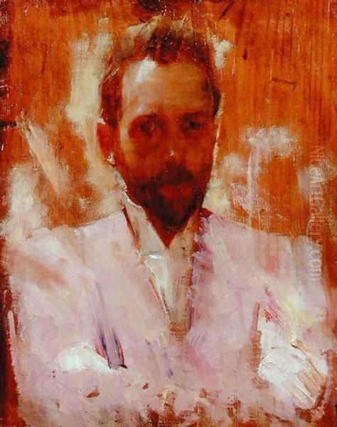 Portrait of the Painter Sir Ernest Arthur Streeton Oil Painting by Charles Edward Conder