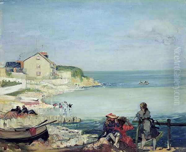 Beach Scene, Swanage Oil Painting by Charles Edward Conder